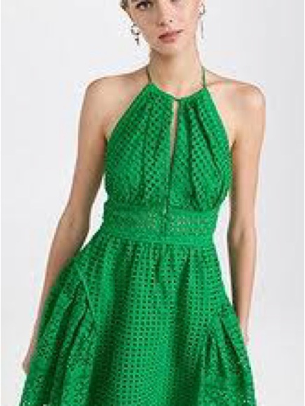 Self-Portrait Eyelet Halter Mini Dress EUC